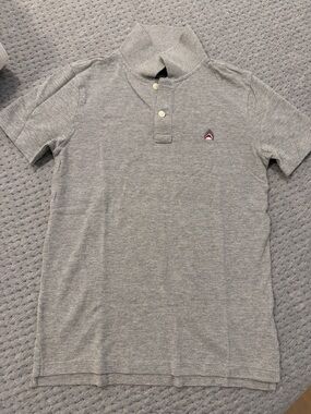 Crewcuts Gray Heather Polo with Small Shark Patch